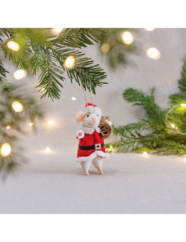 Kersthanger Santa Mouse