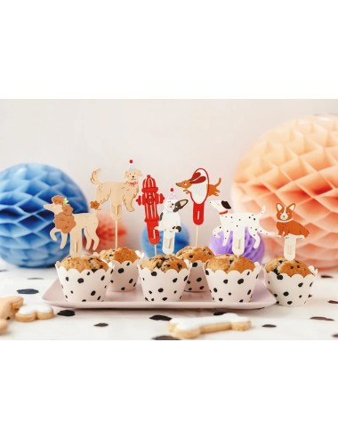 Cake toppers Hond (7 st.)