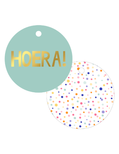 Cadeaulabel Hoera (10 st.)