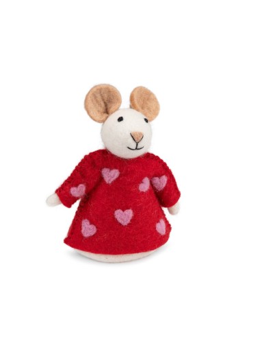 Decoratie Muis Sweetheart Rood