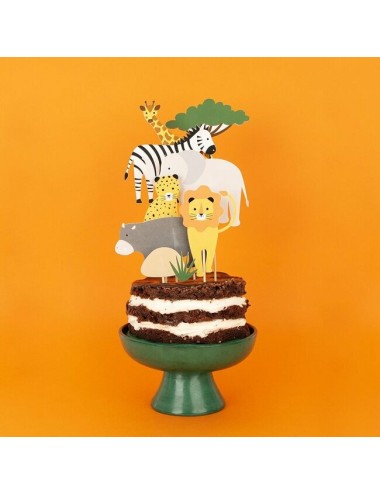 Cake toppers "Safari" (8st)