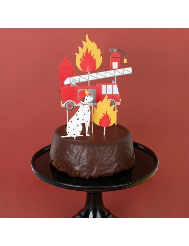 Cake toppers "Brandweer" (6st)