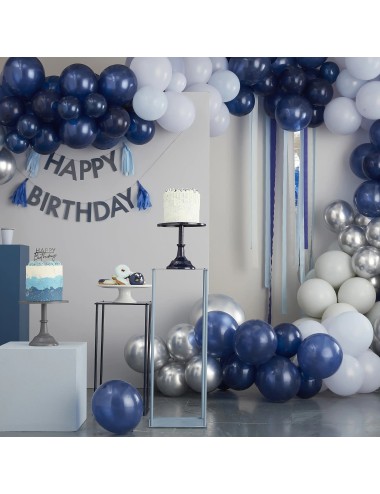 Ballon Tassel / Streamer Blauw