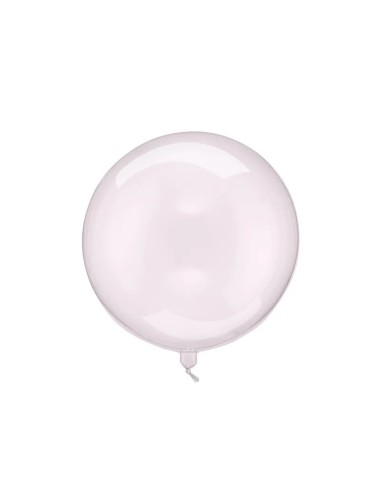 Transparante ballon roze 40cm