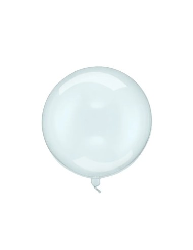 Transparante ballon blauw 40cm